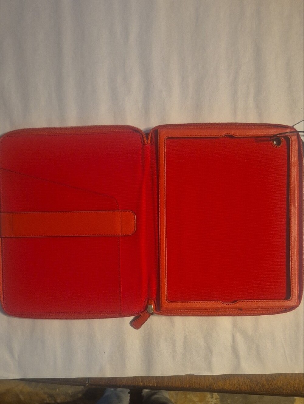 Coach Orange & Brown Signature Canvas Organizer with Red Trim - Picture 8 of 9